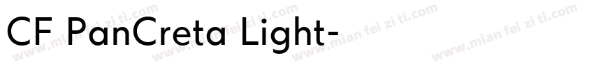 CF PanCreta Light字体转换